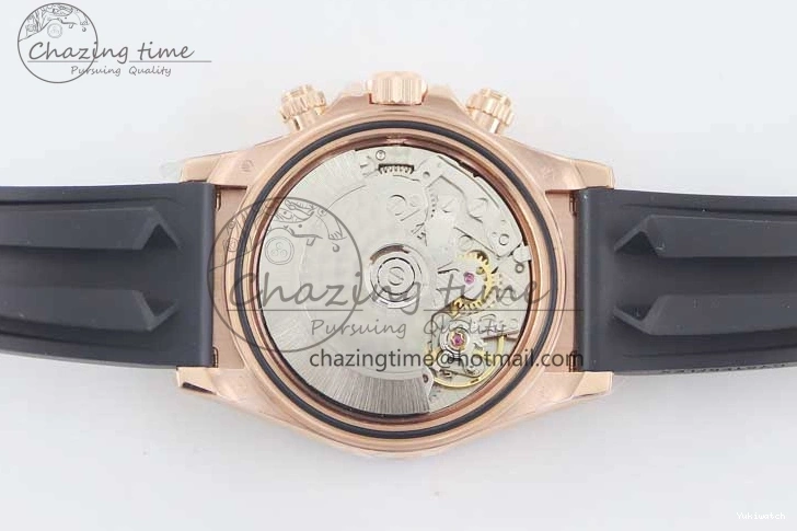 Steel 116515 Best RG Oysterflex A7750 904L Dial Edition Daytona Strap 1:1 on TWF Brown Roman 0419